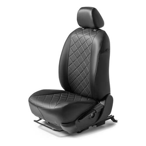 Авточехлы Rival Ромб (спинка 40/60) сидений Hyundai ix35 2015, эко-кожа, черные, SC.2305.2 в Лукойл