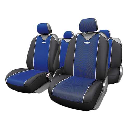 Комплект чехлов-маек Autoprofi Carbon Plus CRB-902P BK/BL в Лукойл