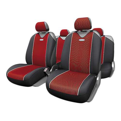 Комплект чехлов-маек Autoprofi Carbon Plus CRB-902P BK/RD в Лукойл