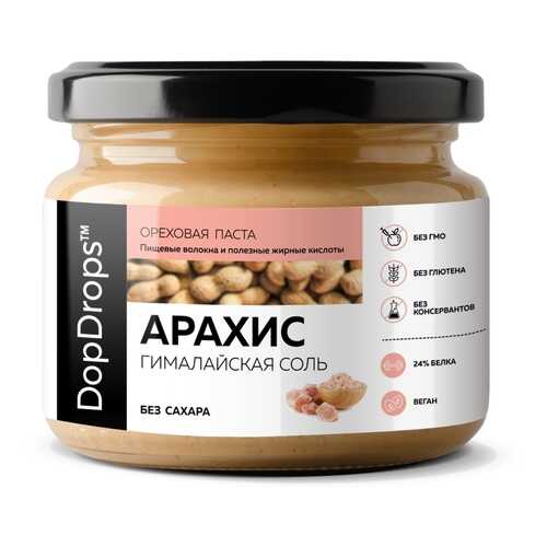Арахисовая паста DopDrops с гималайской солью 250г в Лукойл