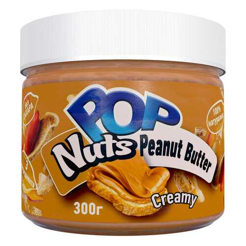 Арахисовая паста POP Nuts Creamy Кремовая, 300 г в Лукойл