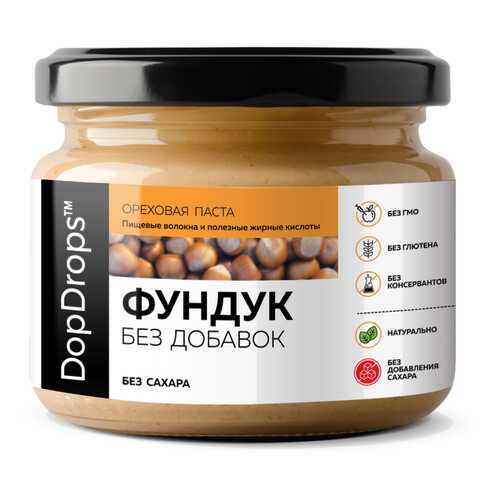 Паста ореховая DopDrops Фундук без добавок, 250 г в Лукойл