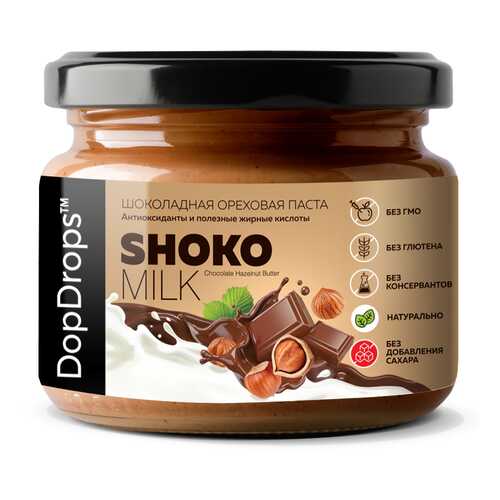 Шоколадно-ореховая паста SHOKO MILK с фундуком и молочным шоколадом без сахара, 250 г в Лукойл