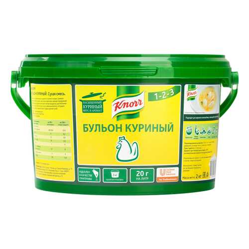 Бульон Knorr куриный сухая смесь 2 кг в Лукойл