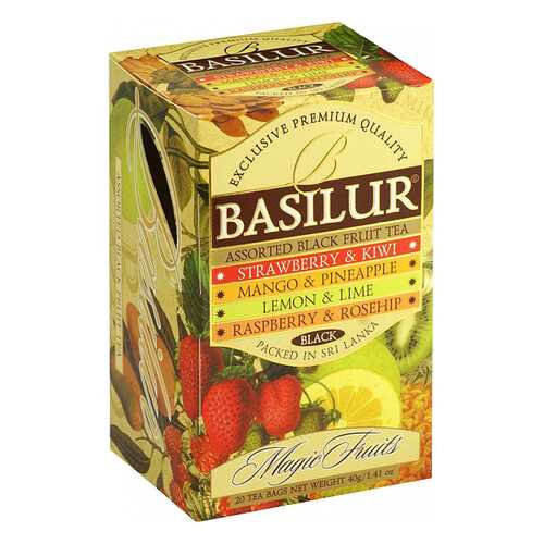 Ассорти чая черного Basilur magic fruits 20 пакетиков в Лукойл