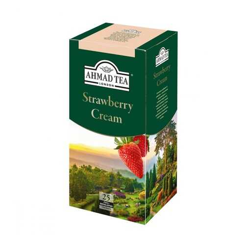 Чай черный Ahmad Tea Strawberry Cream 25 пакетов 40 г в Лукойл