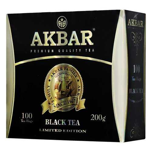Чай черный Akbar байховый цейлонский мелкий 100 пакетиков в Лукойл