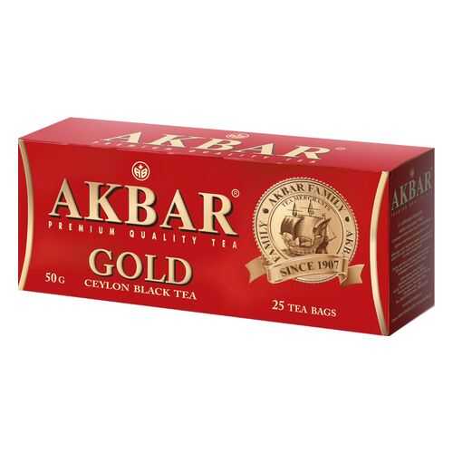 Чай черный Akbar gold 25 пакетиков в Лукойл