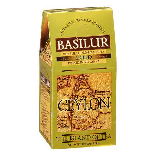 Чай черный Basilur чайный остров цейлон золотой цейлонский байховый листовой 100 г в Лукойл