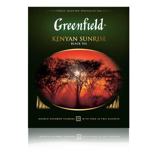 Чай черный Greenfield Kenyan Sunrise 100 пакетиков в Лукойл