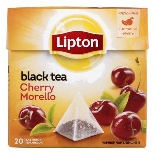 Чай черный Lipton cherry morello 20 пакетиков в Лукойл