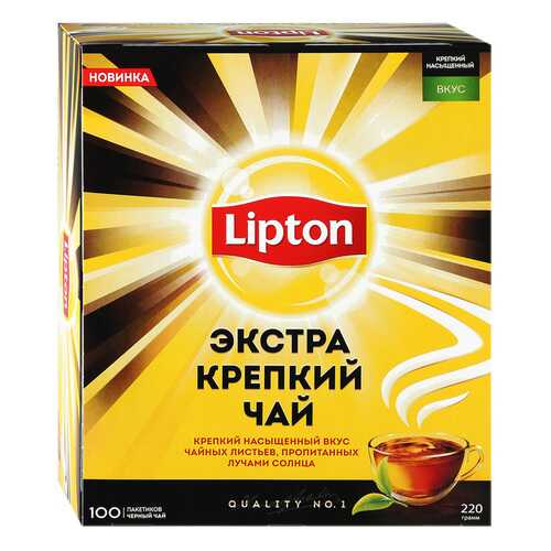 Чай черный Lipton экстра крепкий 100 пакетиков в Лукойл