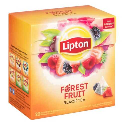 Чай черный Lipton forest fruit 20 пакетиков в Лукойл