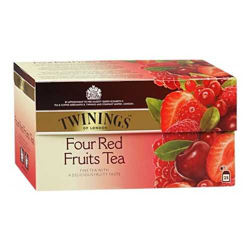 Чай черный Twinings четыре красные ягоды 25 пакетиков в Лукойл