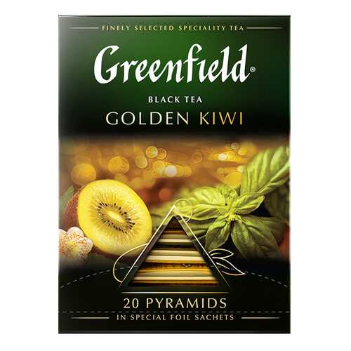 Чай черный в пирамидках Greenfield Golden Kiwi 20 пакетиков в Лукойл