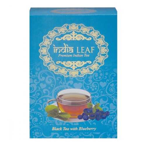 Чай India leaf С черникой, черный среднелистовой с добавками, 100 гр в Лукойл