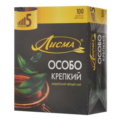 Чай Лисма особо крепкий черный 100 пакетиков в Лукойл