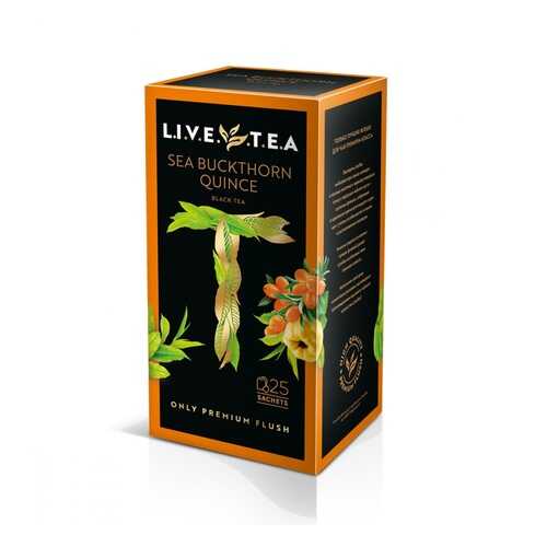 Чай Live Tea Sea Buckthorn & Quince черный с облепихой и айвой 25 пакетиков в Лукойл