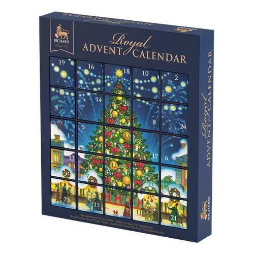 Чай Richard Royal Advent Calendar ассорти 25 пирамидок в Лукойл