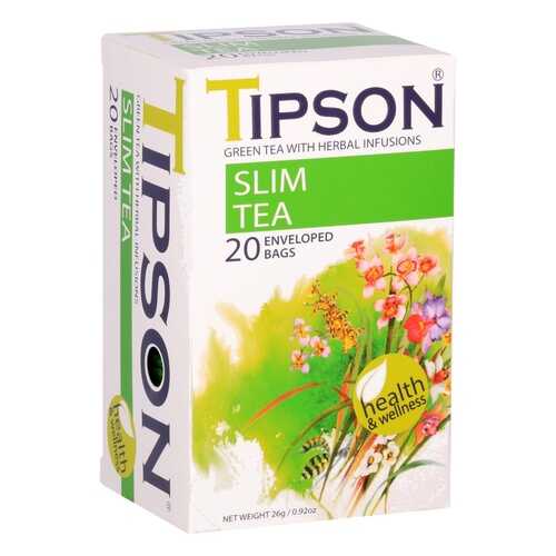 Чай Tipson Slim tea, зеленый с добавками, 20 пакетиков в Лукойл