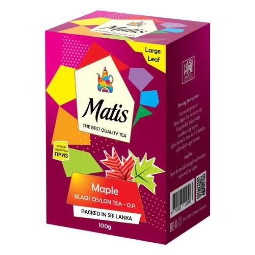 Чай весовой черный Матис Maple O.P. 100 г в Лукойл