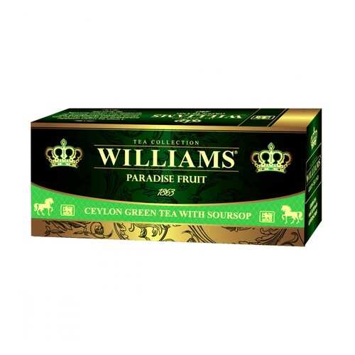 Чай Williams Paradise Fruit зеленый с добавками 25 пакетиков в Лукойл