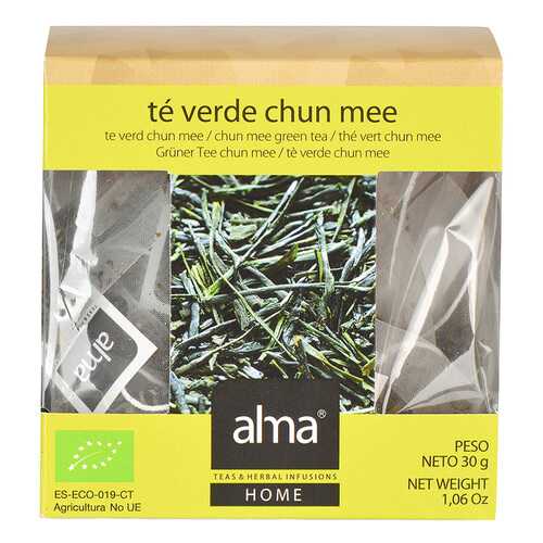 Чай зеленый Alma Home Organic Чунь Ми COFFEE-CENTER S.L. 15*2 г в Лукойл