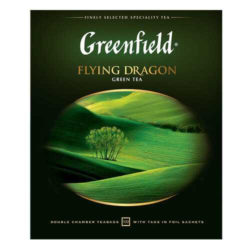 Чай зеленый Greenfield Flying Dragon 100 пакетиков в Лукойл