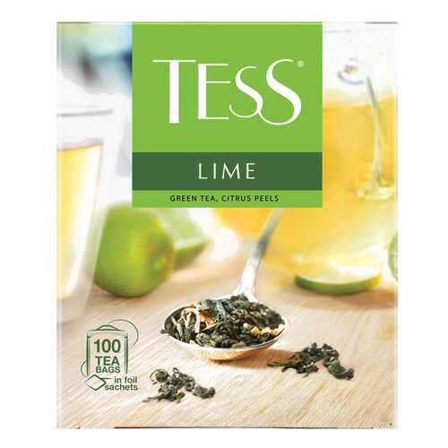Чай зеленый Tess Lime 100 пакетиков в Лукойл