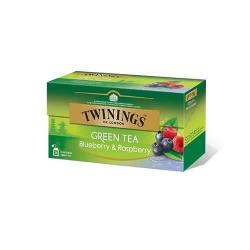 Чай зеленый Twinings черника и малина 25 пакетиков в Лукойл