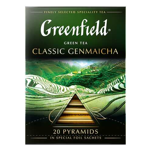 Чай зеленый в пирамидках Greenfield Classic Genmaicha 20 пакетиков в Лукойл