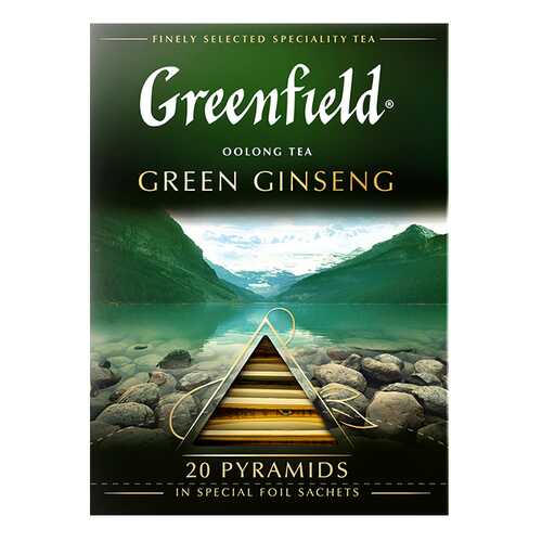 Чай зеленый в пирамидках Greenfield Green Ginseng 20 пакетиков в Лукойл