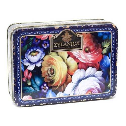Чай Zylanica Blue шкатулка с цветами черный листовой Super Pekoe 100 г в Лукойл