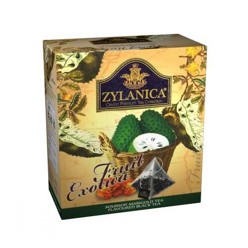 Чай Zylanica Fruit Exotica черный с саусепом и лепестками календулы 20 пирамидок в Лукойл