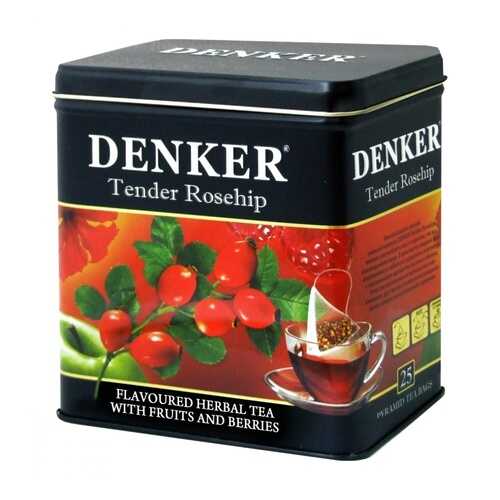 Чайный напиток Denker Tender Rosehip травяной 25 пирамидок в Лукойл