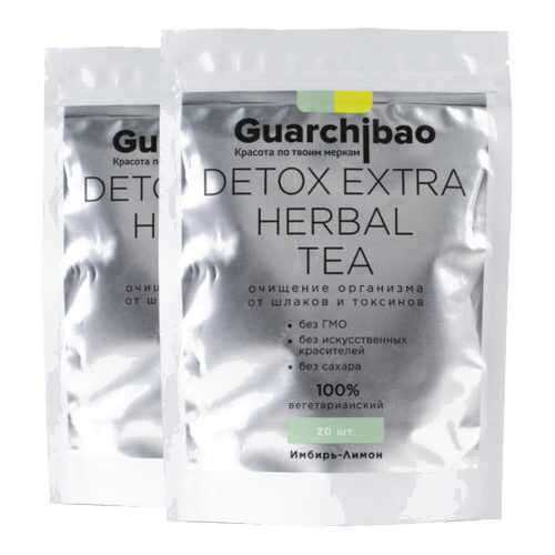 GUARCHIBAO DETOX EXTRA HERBAL TEA набор из 2 упаковок чая для детокса Имбирь-Лимон в Лукойл