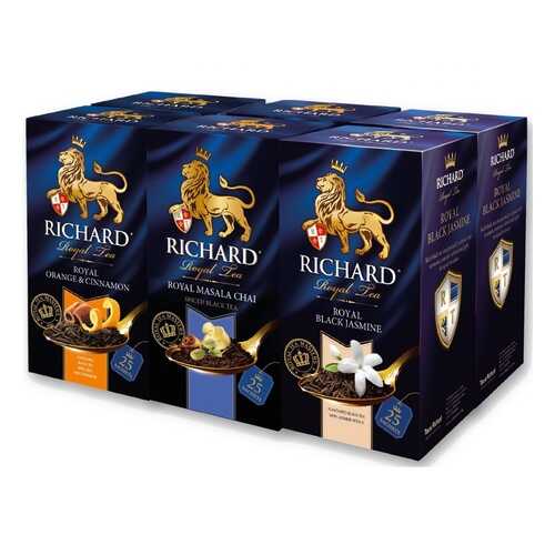 Набор чая Richard Orange & Cinnamon, Masala Chai, Black Jasmine 26*5 пакетиков в Лукойл