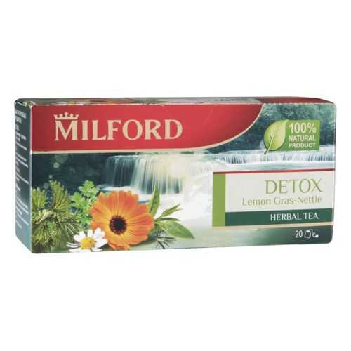 Напиток чайный Milford detox лемонграсс и крапива 20 пакетиков в Лукойл