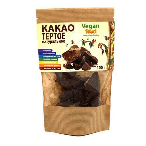 Какао-тертое Vegan Food натуральное 100 г в Лукойл