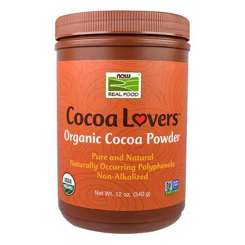 Порошок NOW Organic Cocoa Powder какао 340 г в Лукойл