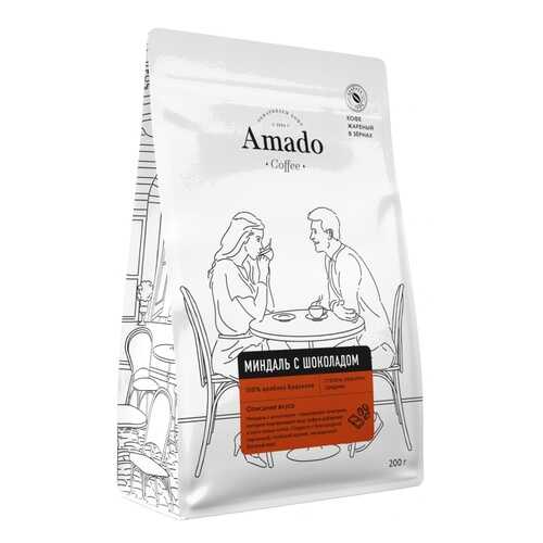 Кофе Amado Миндаль-шоколад, ароматизированный в зернах, 200 гр в Лукойл
