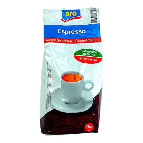 Кофе Aro espresso обжаренный в зернах для эспрессо 1 кг в Лукойл