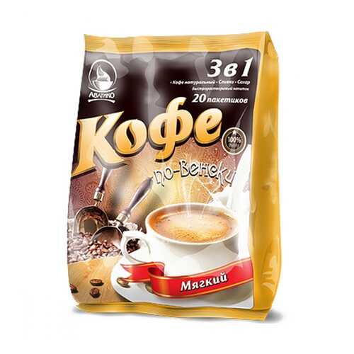 Кофе Avatico по-венски мягкий растворимый 3в1 20 сашетов в Лукойл