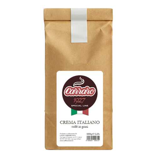 Кофе Carraro crema italiano зерновой 1 кг в Лукойл