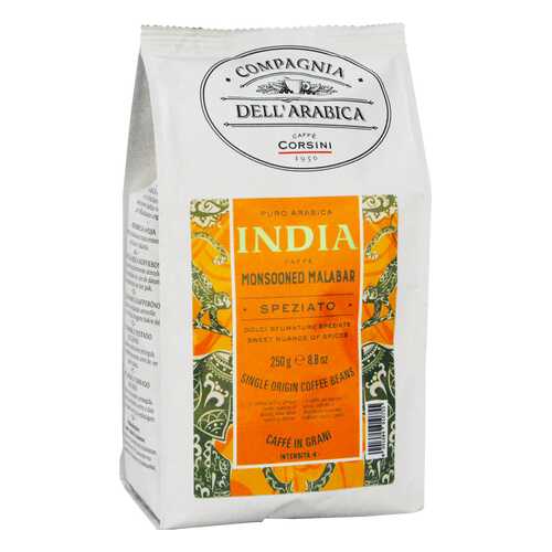 Кофе Compagnia DellArabica India Monsooned Malabar в зёрнах 250 г в Лукойл