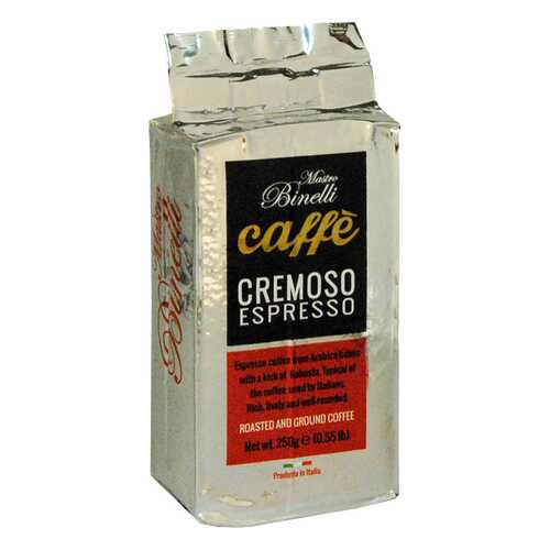 Кофе Mastro Binelli Сremoso Espresso молотый 250 г в Лукойл