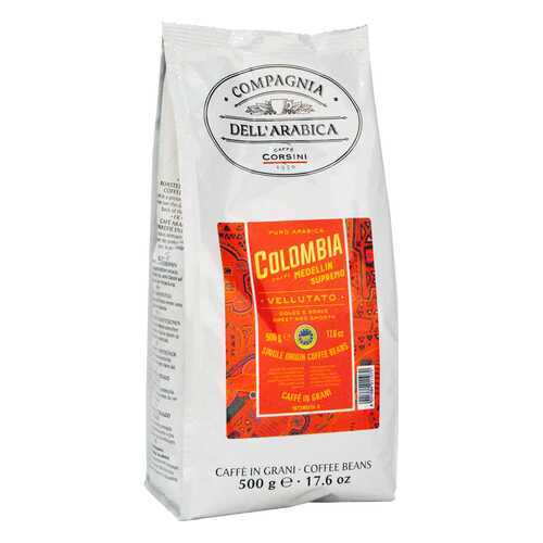 Кофе в зернах Compagnia DellArabica puro arabica Colombia medellin supremo 500 г в Лукойл