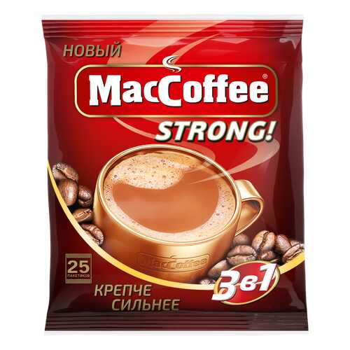 Напиток кофейный растворимый т.з. MacCoffee (3 в 1) Strong, м/уп 16г*25*20 блок в Лукойл
