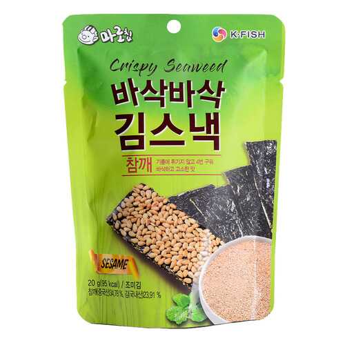 Чипсы хрустящие Marochip из морских водорослей с кунжутом 20 г в Лукойл