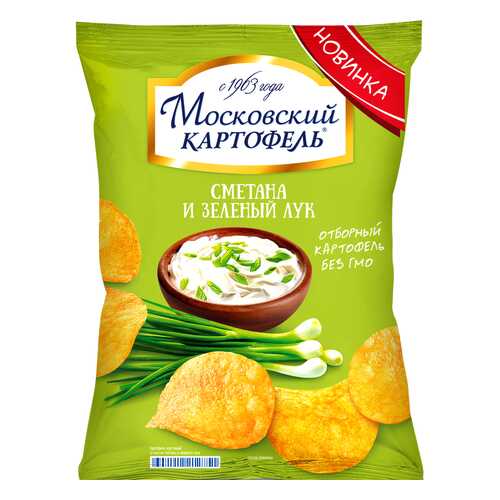 Чипсы картофельные Московский картофель сметана и зеленый лук 150 г в Лукойл